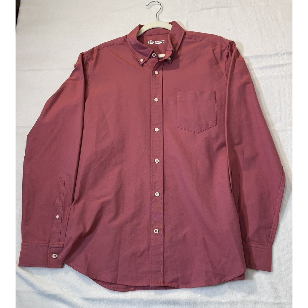 Outlier NY NYCO Oxford Shirt Men XL Red Rust Taiwanese Fabric Made Portugal S223